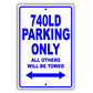 Bmw 740ld Parking Only All Others Will Be Towed Aluminum Decor Garage Sign