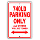 Bmw 740ld Parking Only All Others Will Be Towed Aluminum Decor Garage Sign
