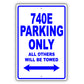 Bmw 740e Parking Only All Others Will Be Towed Aluminum Decor Garage Sign