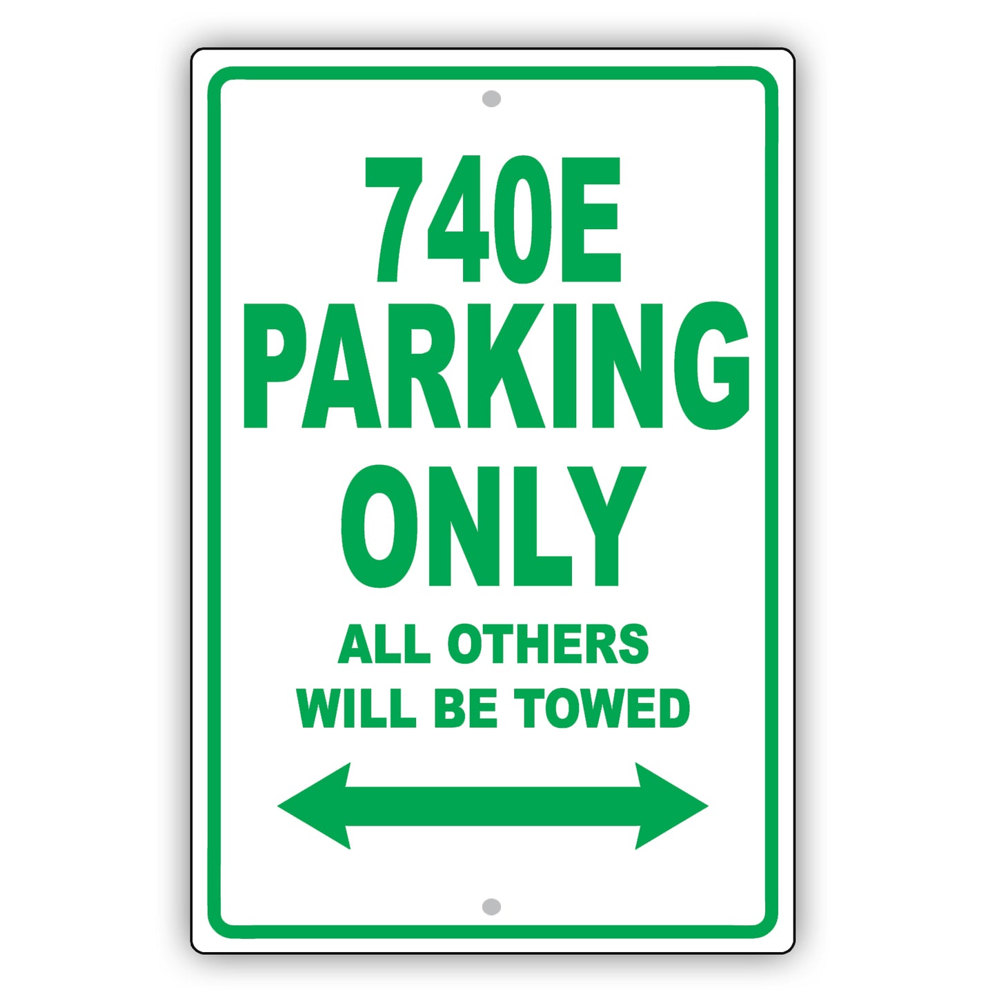 Bmw 740e Parking Only All Others Will Be Towed Aluminum Decor Garage Sign