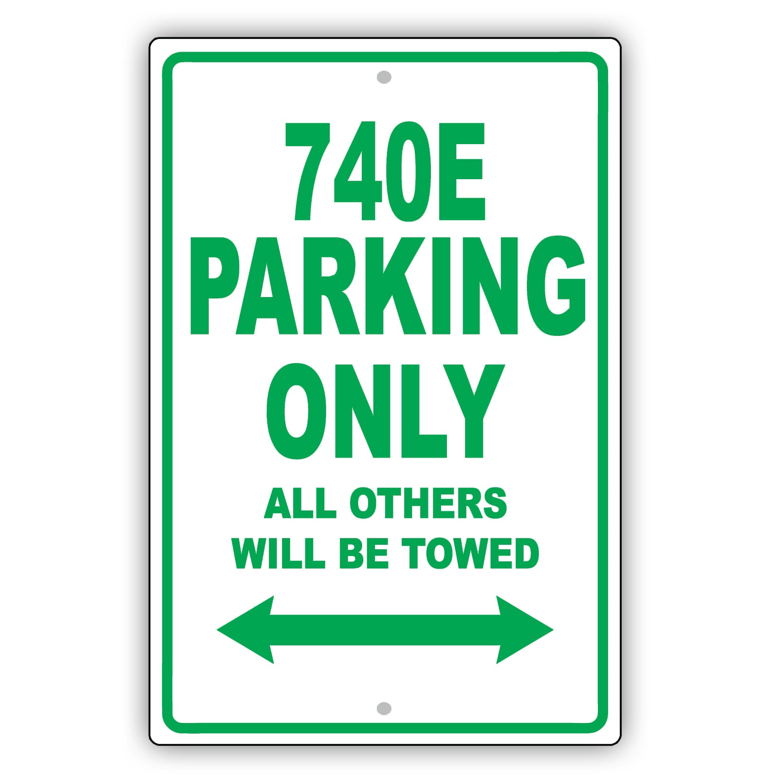Bmw 740e Parking Only All Others Will Be Towed Aluminum Decor Garage Sign