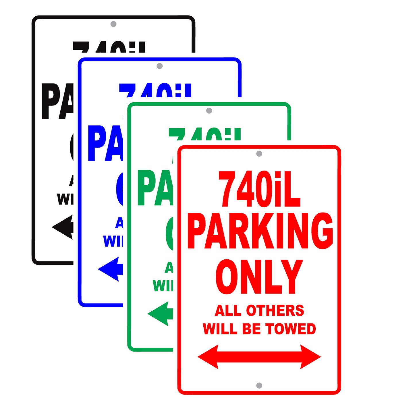 Bmw 740il Parking Only All Others Will Be Towed Aluminum Decor Garage Sign