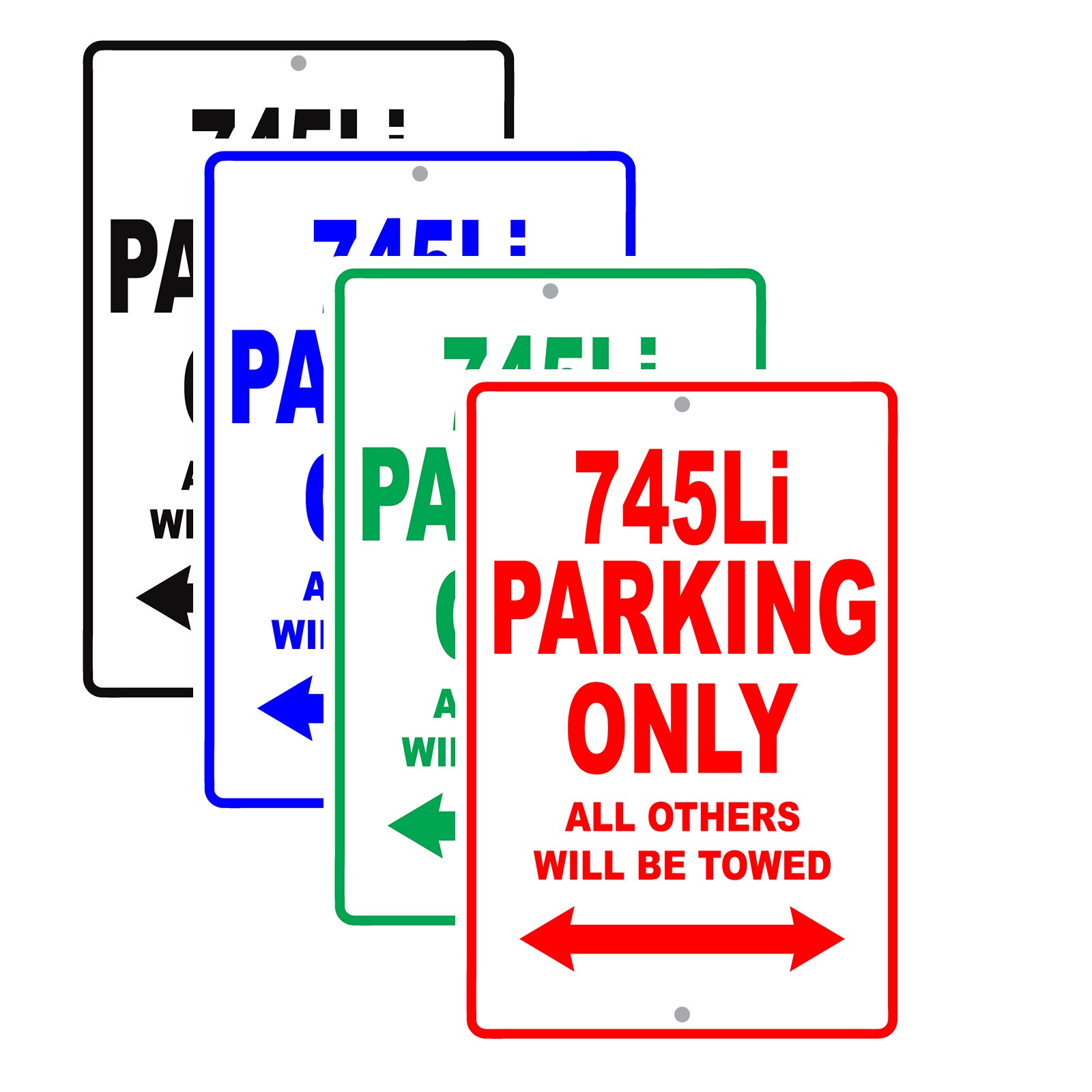 Bmw 745li Parking Only All Others Will Be Towed Aluminum Decor Garage Sign