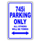 Bmw 745i Parking Only All Others Will Be Towed Aluminum Decor Garage Sign