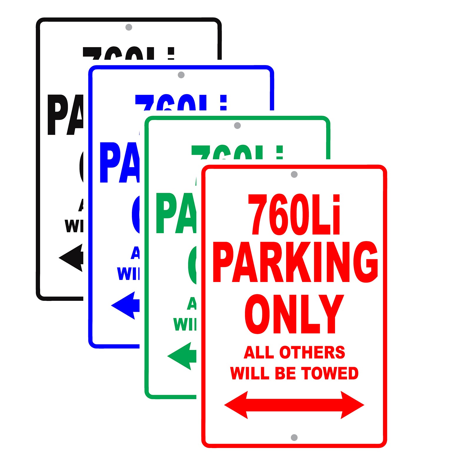 Bmw 760li Parking Only All Others Will Be Towed Aluminum Decor Garage Sign