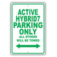 Bmw Activehybrid 7 Parking Only All Others Will Be Towed Aluminum Decor Garage Sign