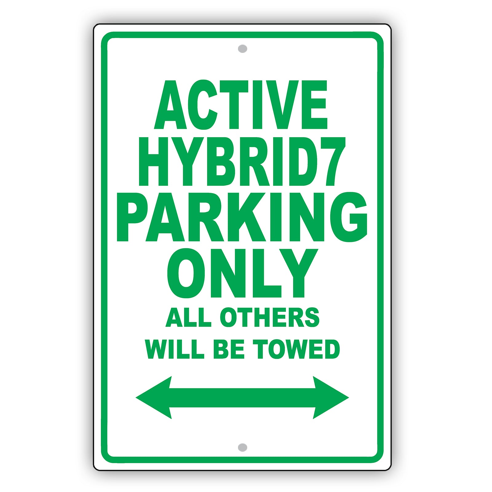 Bmw Activehybrid 7 Parking Only All Others Will Be Towed Aluminum Decor Garage Sign