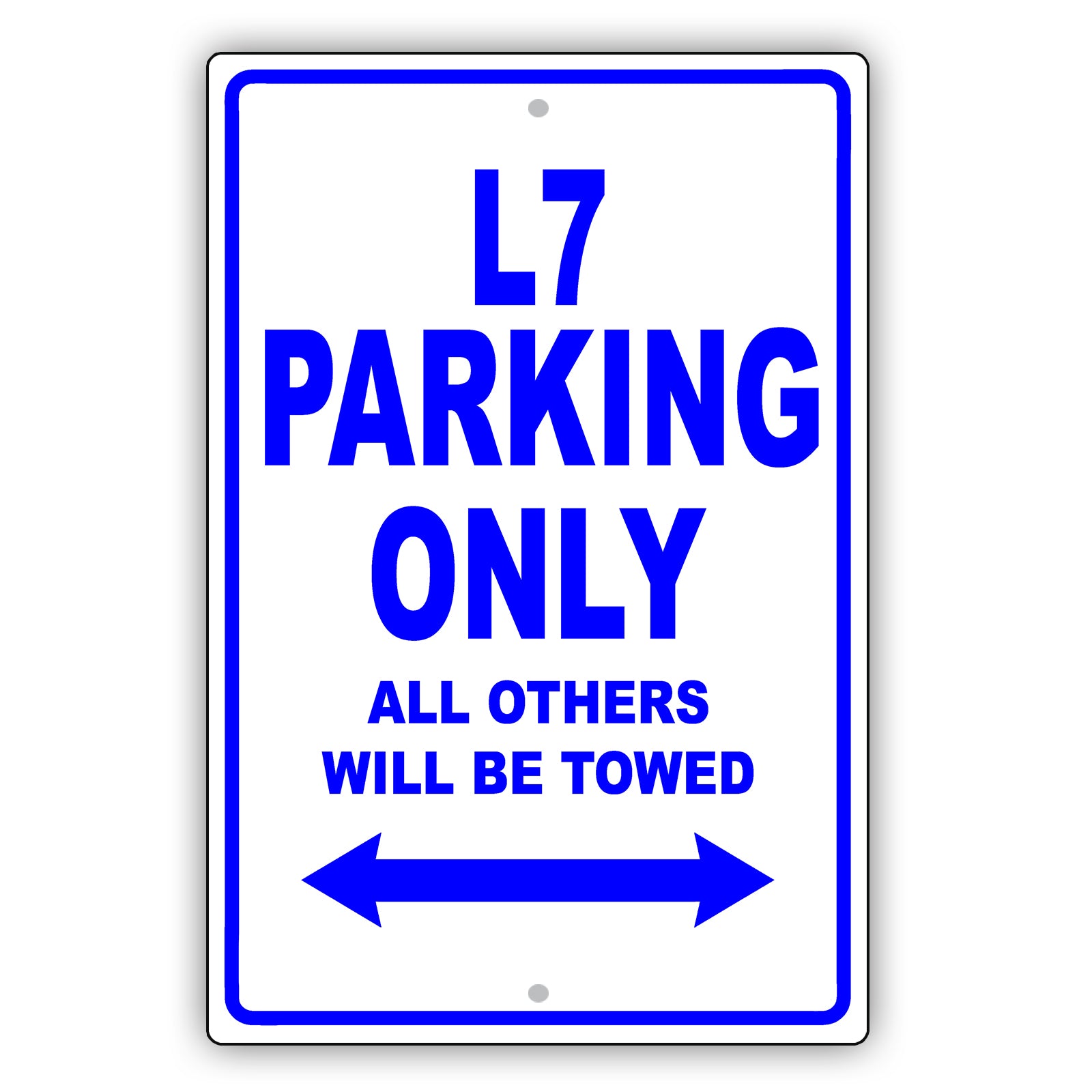 Bmw L7 Parking Only All Others Will Be Towed Aluminum Decor Garage Sign
