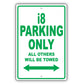 Bmw i8 Parking Only All Others Will Be Towed Aluminum Decor Garage Sign
