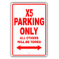 Bmw X5 Parking Only All Others Will Be Towed Aluminum Decor Garage Sign