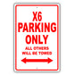 Bmw X6 Parking Only All Others Will Be Towed Aluminum Decor Garage Sign
