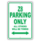 Bmw Z8 Parking Only All Others Will Be Towed Aluminum Decor Garage Sign