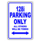 Bmw 128i Parking Only All Others Will Be Towed Aluminum Decor Garage Sign
