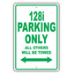 Bmw 128i Parking Only All Others Will Be Towed Aluminum Decor Garage Sign