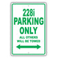 Bmw 228i Parking Only All Others Will Be Towed Aluminum Decor Garage Sign