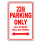 Bmw 228i Parking Only All Others Will Be Towed Aluminum Decor Garage Sign