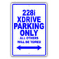 Bmw 228i Xdrive Parking Only All Others Will Be Towed Aluminum Decor Garage Sign