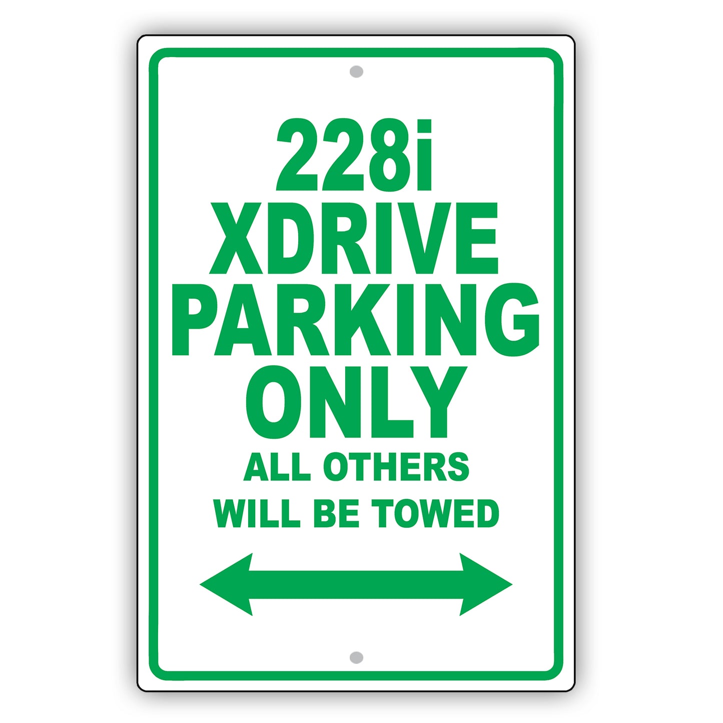 Bmw 228i Xdrive Parking Only All Others Will Be Towed Aluminum Decor Garage Sign