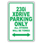 Bmw 230i Xdrive Parking Only All Others Will Be Towed Aluminum Decor Garage Sign