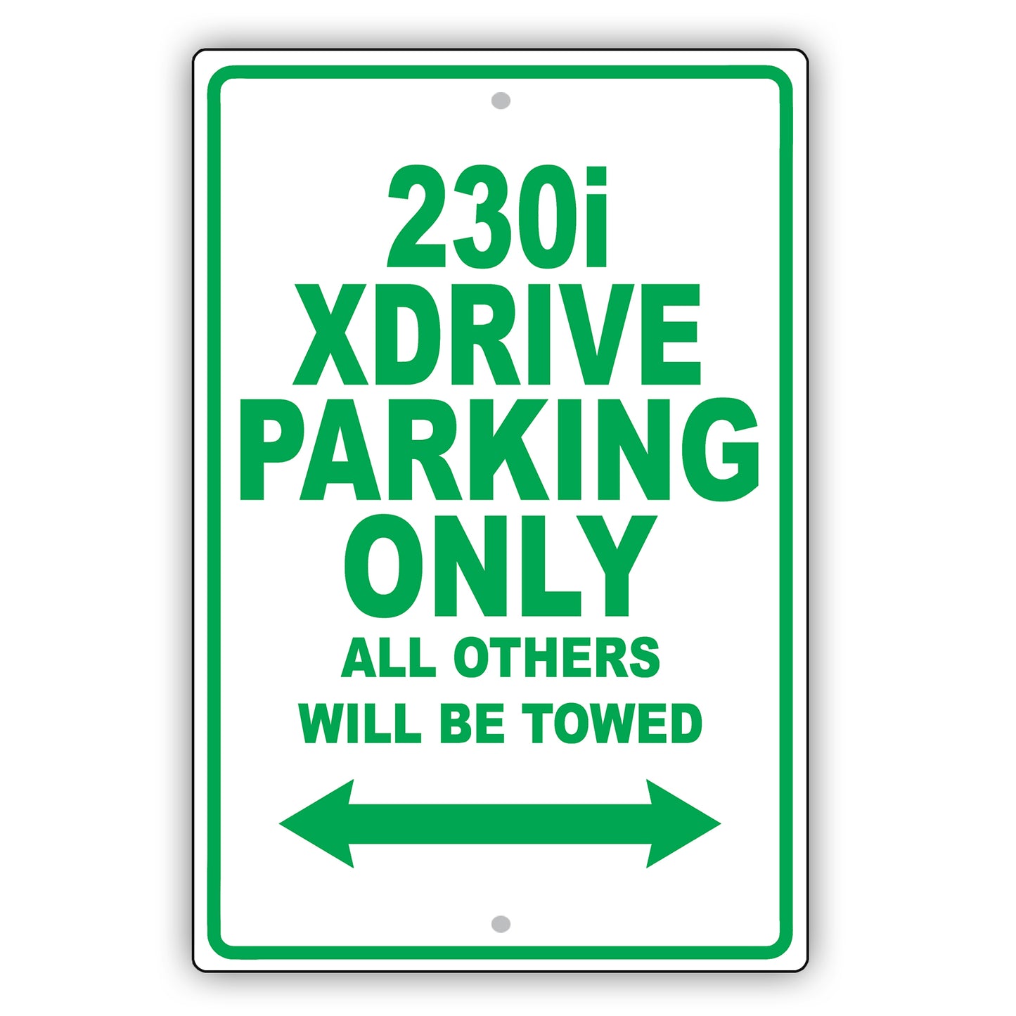 Bmw 230i Xdrive Parking Only All Others Will Be Towed Aluminum Decor Garage Sign