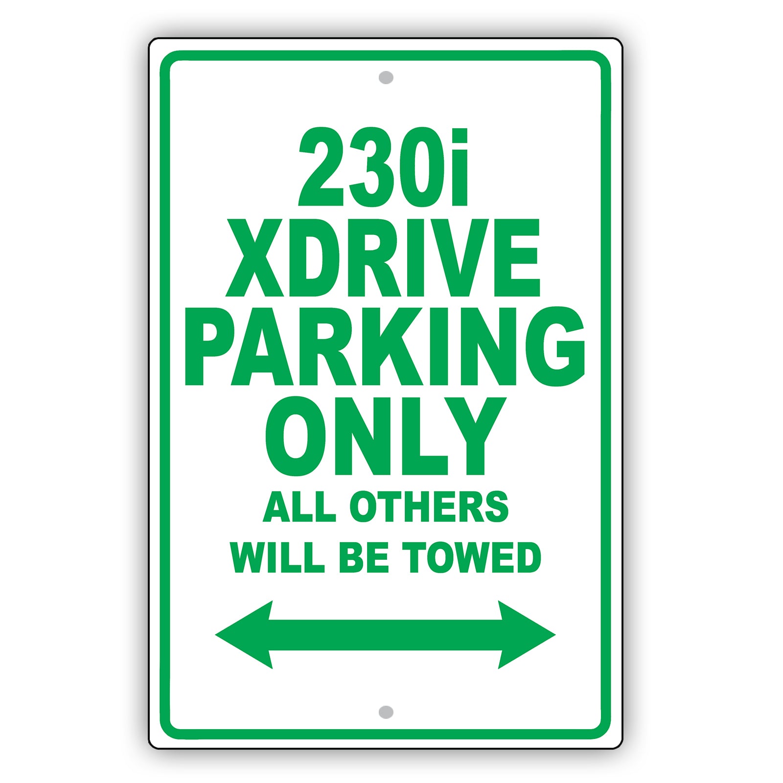 Bmw 230i Xdrive Parking Only All Others Will Be Towed Aluminum Decor Garage Sign