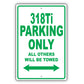 Bmw 318ti Parking Only All Others Will Be Towed Aluminum Decor Garage Sign