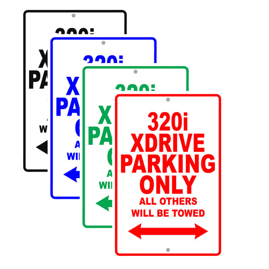 Bmw 320i Parking Only All Others Will Be Towed Aluminum Decor Garage Sign
