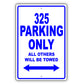 Bmw 325 Parking Only All Others Will Be Towed Aluminum Decor Garage Sign