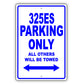Bmw 325es Parking Only All Others Will Be Towed Aluminum Decor Garage Sign