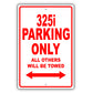 Bmw 325i Parking Only All Others Will Be Towed Aluminum Decor Garage Sign