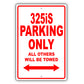 Bmw 325is Parking Only All Others Will Be Towed Aluminum Decor Garage Sign
