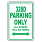 Bmw 328d Parking Only All Others Will Be Towed Aluminum Decor Garage Sign