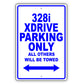 Bmw 328i Xdrive Parking Only All Others Will Be Towed Aluminum Decor Garage Sign