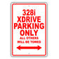 Bmw 328i Xdrive Parking Only All Others Will Be Towed Aluminum Decor Garage Sign