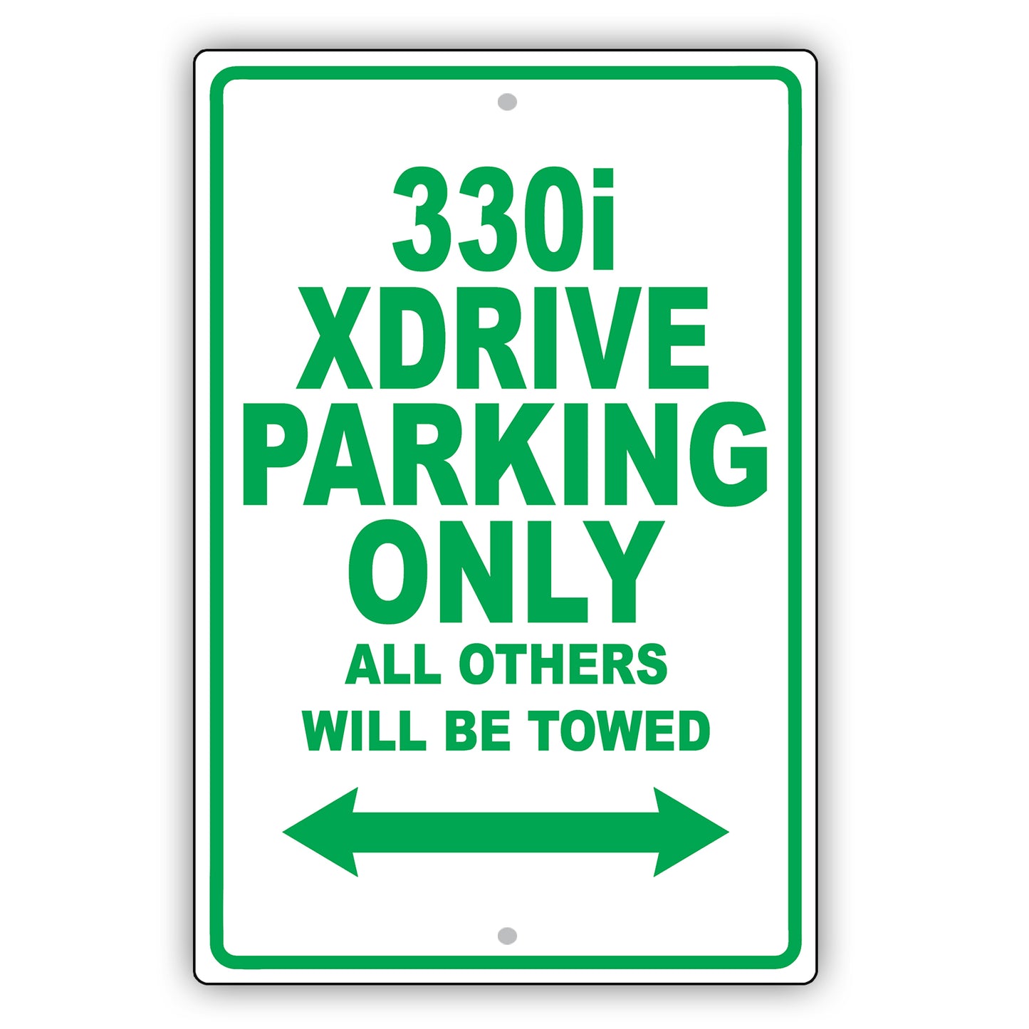 Bmw 330i Xdrive Parking Only All Others Will Be Towed Aluminum Decor Garage Sign