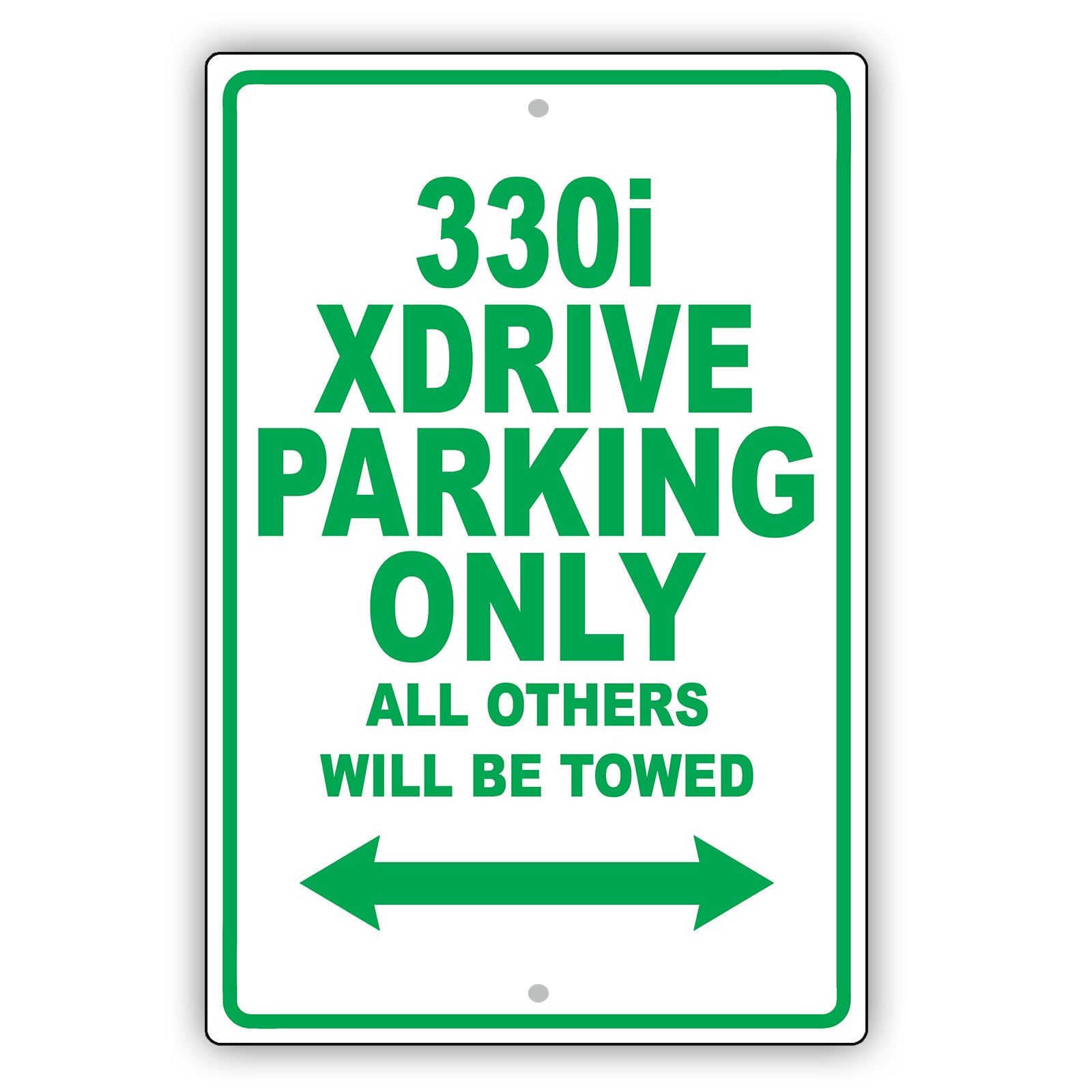 Bmw 330i Xdrive Parking Only All Others Will Be Towed Aluminum Decor Garage Sign