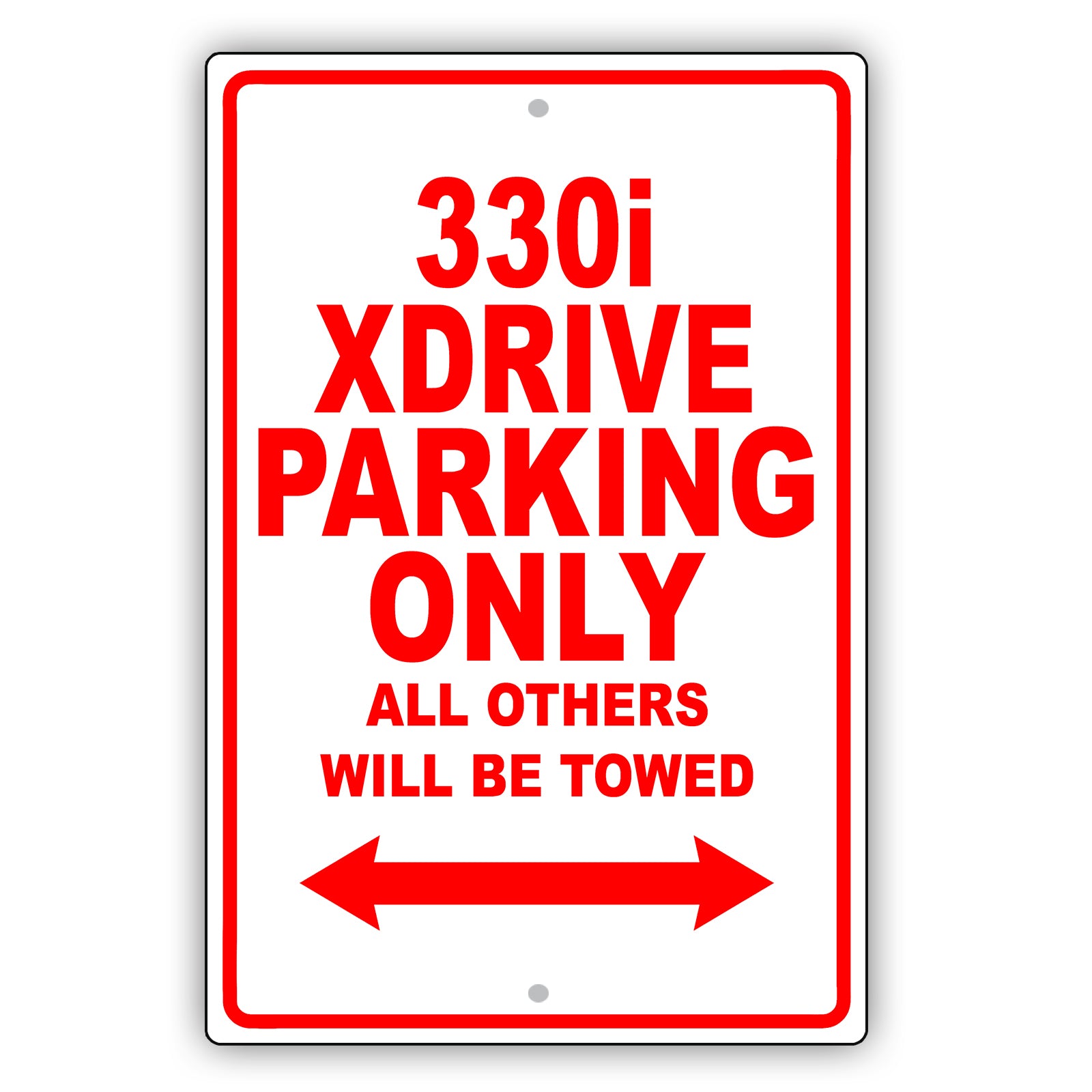 Bmw 330i Xdrive Parking Only All Others Will Be Towed Aluminum Decor Garage Sign