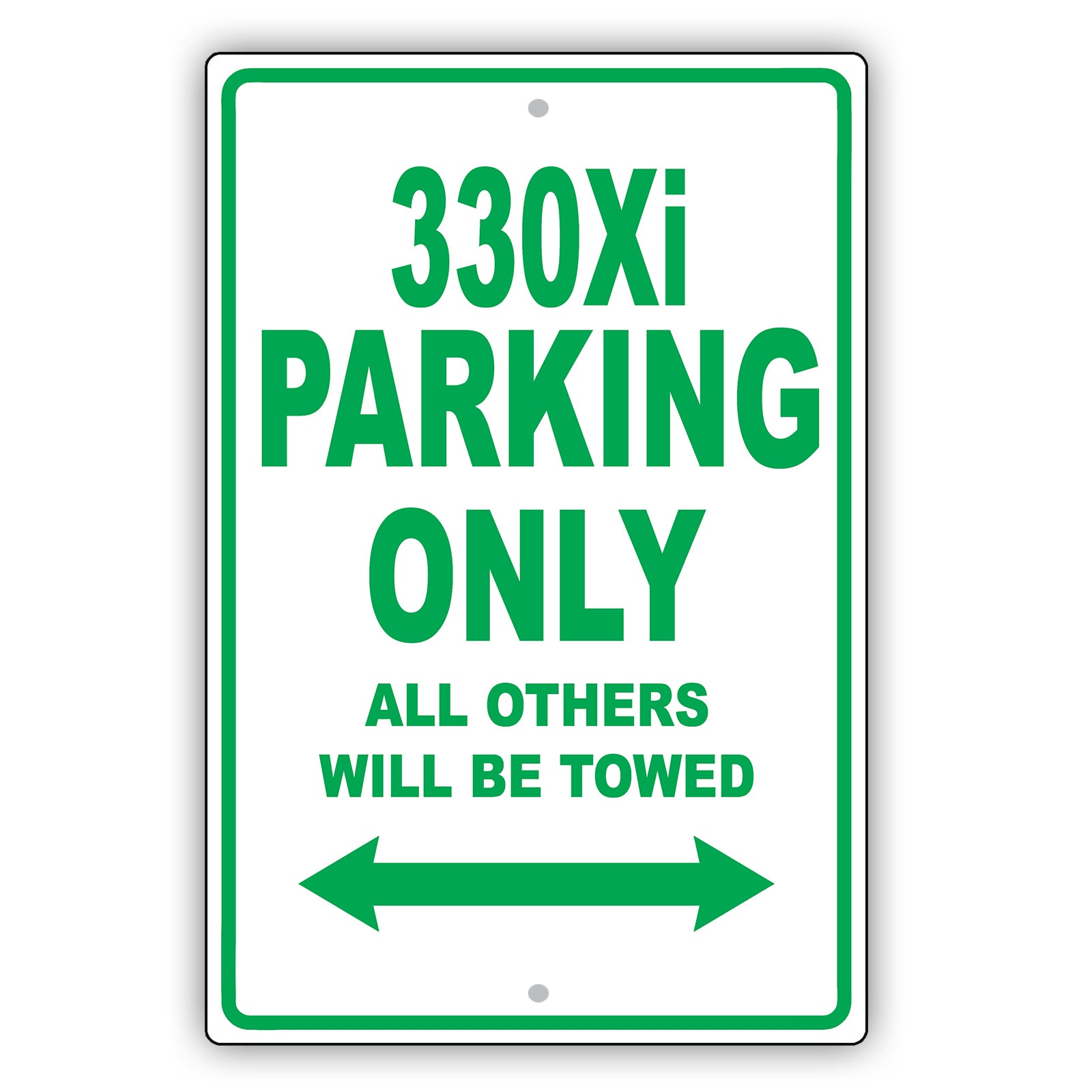 Bmw 330xi Parking Only All Others Will Be Towed Aluminum Decor Garage Sign