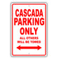 Buick Cascada Parking Only All Others Will Be Towed Aluminum Decor Garage Sign