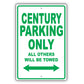 Buick Century Parking Only All Others Will Be Towed Aluminum Decor Garage Sign