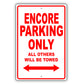Buick Encore Parking Only All Others Will Be Towed Aluminum Decor Garage Sign