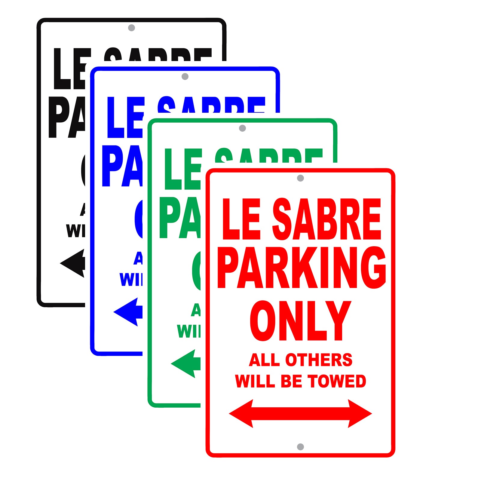 Buick Le Sabre Parking Only All Others Will Be Towed Aluminum Decor Garage Sign