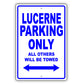 Buick Lucerne Parking Only All Others Will Be Towed Aluminum Decor Garage Sign