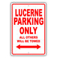 Buick Lucerne Parking Only All Others Will Be Towed Aluminum Decor Garage Sign