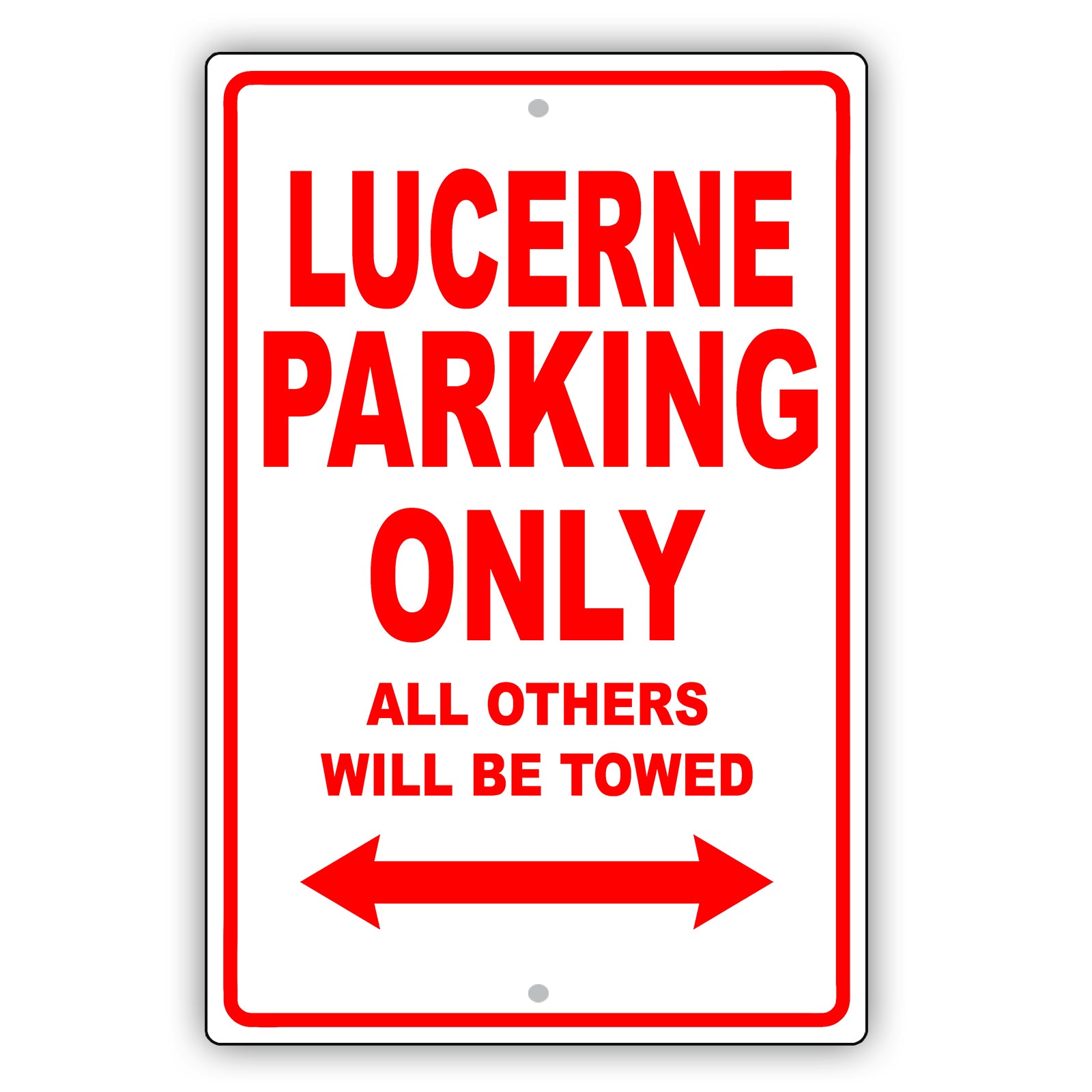 Buick Lucerne Parking Only All Others Will Be Towed Aluminum Decor Garage Sign