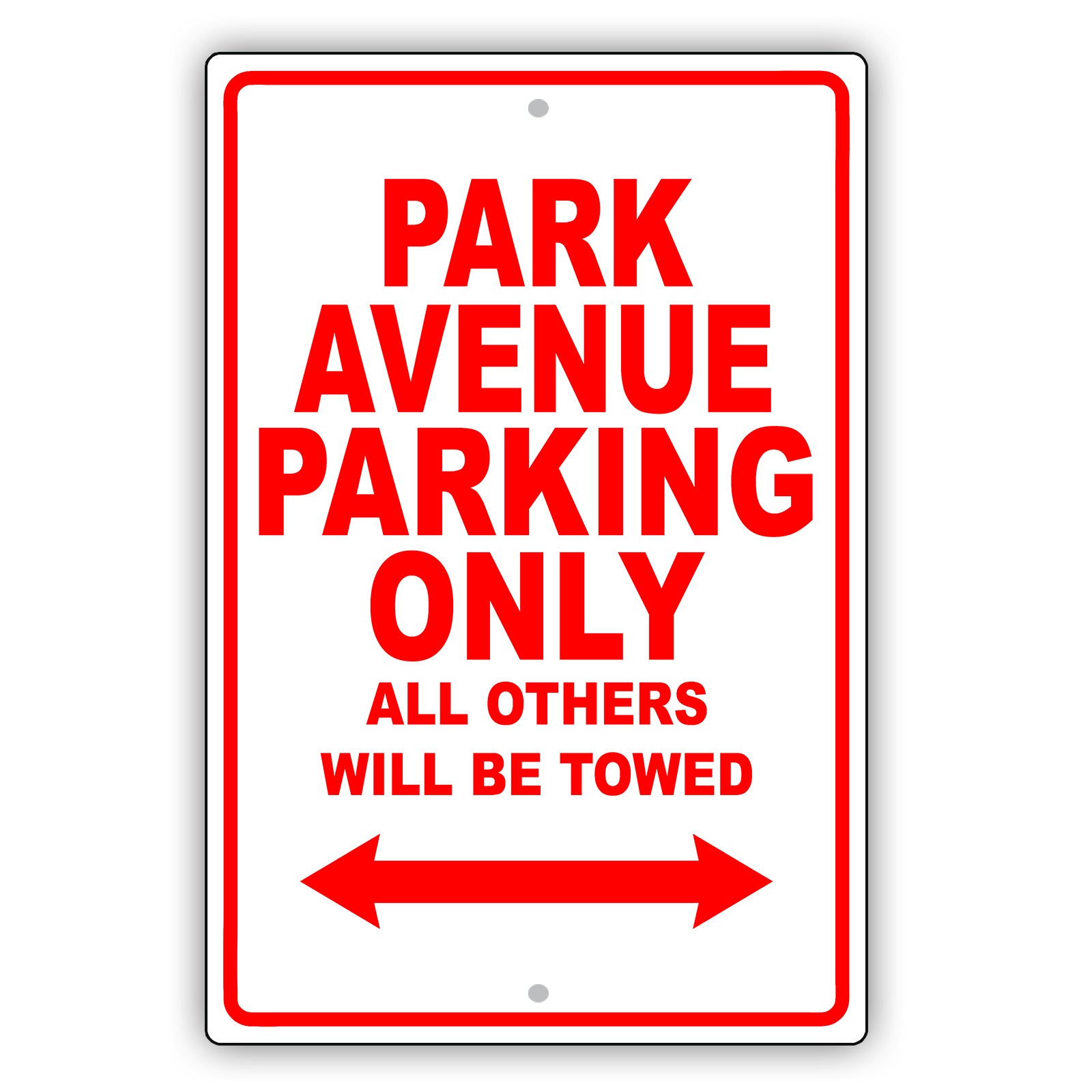Buick Park Avenue Parking Only All Others Will Be Towed Aluminum Decor Garage Sign