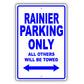 Buick Rainier Parking Only All Others Will Be Towed Aluminum Decor Garage Sign