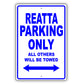 Buick Reatta Parking Only All Others Will Be Towed Aluminum Decor Garage Sign