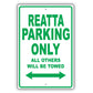 Buick Reatta Parking Only All Others Will Be Towed Aluminum Decor Garage Sign