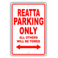 Buick Reatta Parking Only All Others Will Be Towed Aluminum Decor Garage Sign